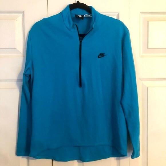 NIKE Echelon Turquoise 1/4 Zip Jacket Bike Workout Pockets Pullover Outdoor - Picture 1 of 8